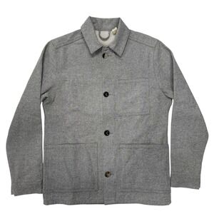 Industry‎ of All Nations Denim Chore Work Jacket Mens XS Gray Recycled